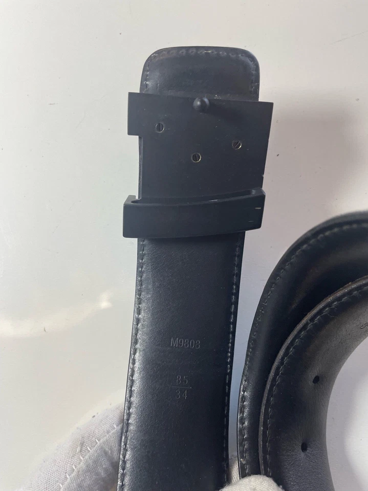 Louis Vuitton LV Initial Reversible Belt Damier Graphite Leather 34/85 AB31 - Image 3 of 4