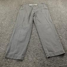 VTG Polo Ralph Lauren Pants Mens 36X30 Gray Chino Trouser Golf Preston Pony Logo