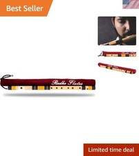 C Natural PVC Fiber Bansuri Flute with Velvet Cover Online Course for Begin...