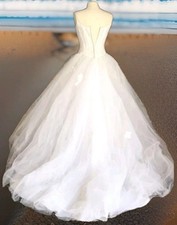 Elegant Ballgown, Tiara and Veil; Oleg Cassini Wedding Dress