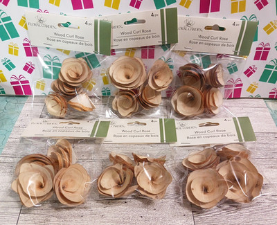 Wood curl roses For DIY craft 24 rose bouquet that lasts forever. Wedding + more