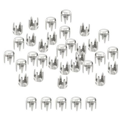 100Pcs 2mm Silver Round Dome Studs for Leather Craft Accessories