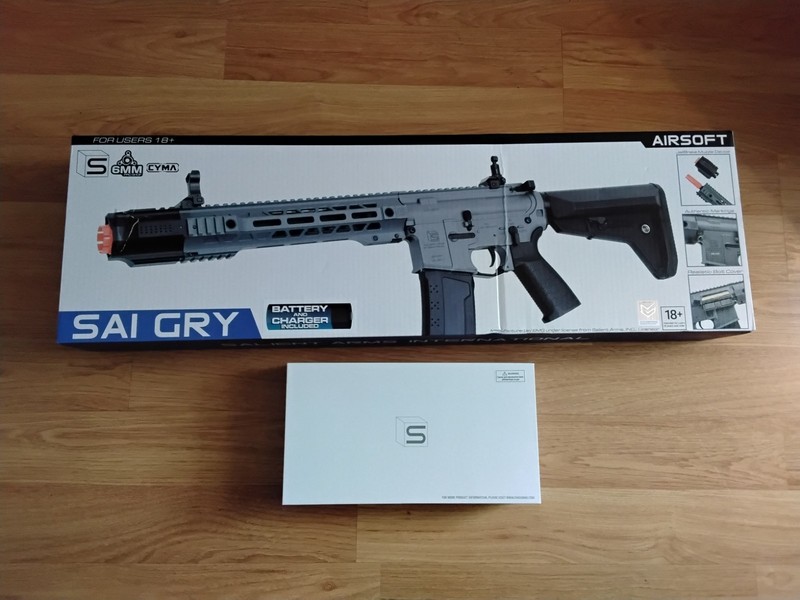 2 SAI Airsoft Guns-6mmProShop SAI Licensed GRY AR-15 AEG Rifle PLUS SAI Compact