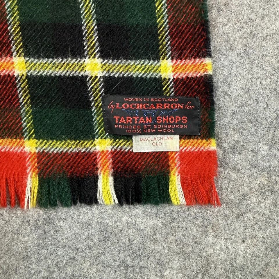 Lochcarron of Scotland Scarf Scotland 100% Wool Machlachlan Old Tartan Plaid - Image 3 of 4