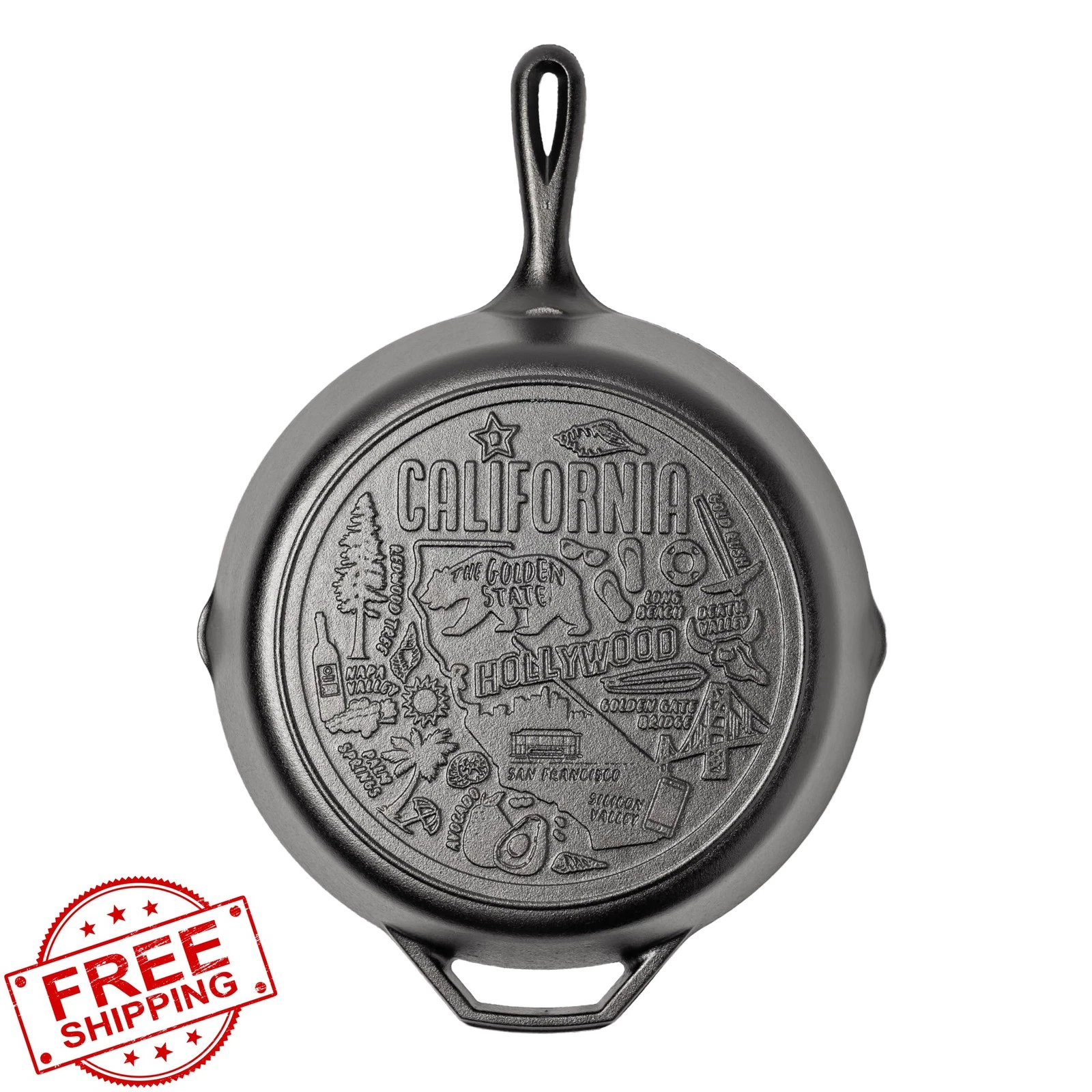 Lodge 12 Inch Cast Iron Skillet California Pre-Seasoned
