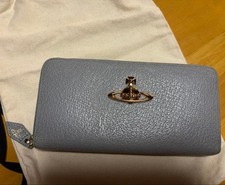 Vivienne Westwood long wallet round zipper gray