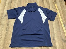 Grand Slam Polo Men's Size Large Blue White Short Sleeve Breathable Casual