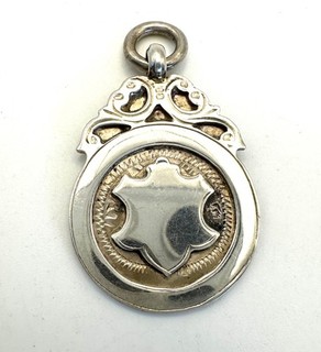 Vintage 1931 Hallmarked Solid Silver Pocket Watch Fob / Pendant