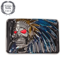 Indian Indigenous Belt Buckle Tribal Chief Head Metal Zinc Alloy Casual Fashion
