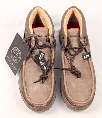 Cody James Boots Men's Sz 9.5EEE Leather Wallabee Moc Toe Work Shoes Comp Toe