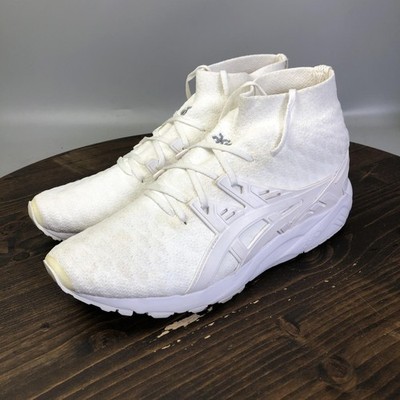 ASICS GEL Kayano Trainer Knit Shoes Mens Size 8.5 White Knit Mid Top Sneakers