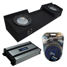 04-15 Fits Nissan Titan King Crew Truck Harmony A122 Dual 12 Sub Box & HA-A800.1
