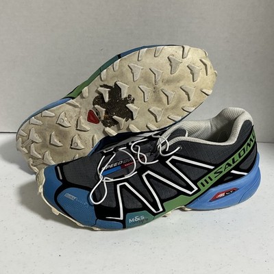 Salomon Speedcross 3 Trail Running Shoes Men s US 9.5 Gray Blue Lightweight Grip