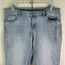 Kut from the Kloth Straight Leg Denim Blue Jeans Womens Size 12 34X31