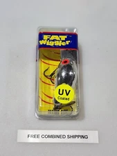 Rare Yakima Bait Fat Wiggler UV Coated Wiggle Wart Style Crankbait 1/2oz Silver