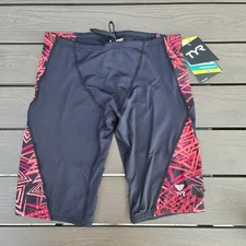  TYR Men's Durafast Lite Elixir Blade Splice Red/black  Jammer SZ 32 New