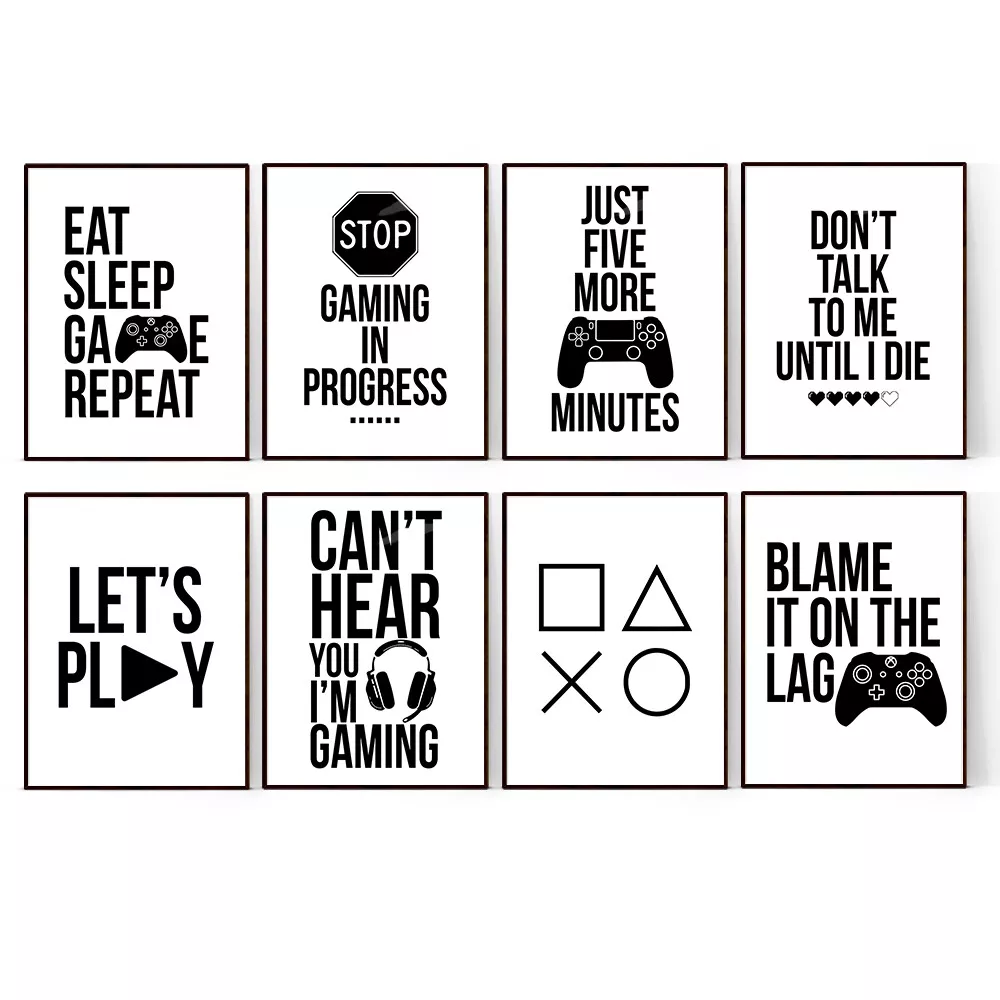 Gaming Prints Gamer Poster Gamer Gift Gaming Room Games 