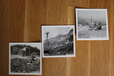 Säntis Seilbahn Schweiz Original Foto 1950er Talstation Mast und Bergstation
