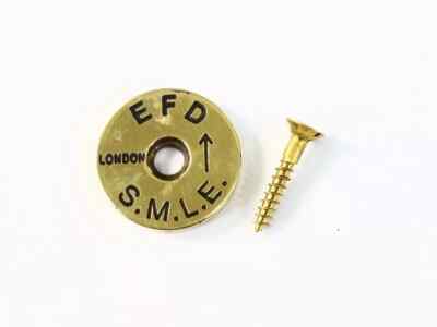 Enfield No.1 MK3 Brass Stock Disc Engraved Marked SMLE MKIII No.1 .303 British
