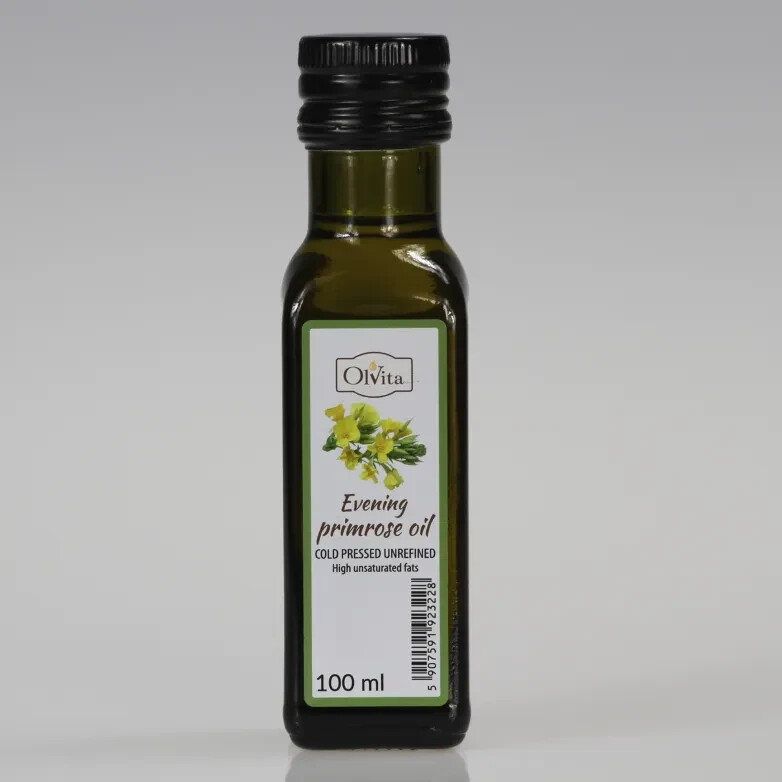 Evening Primrose Oil - cold pressed, unrefined, Olej z wiesiołka Ol'Vita 100 ml