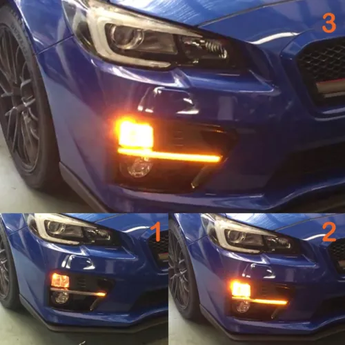Luz de señal de giro LED secuencial para Subaru WRX STI 2015-17 DRL biseles de luz antiniebla - Imagen 3 de 12