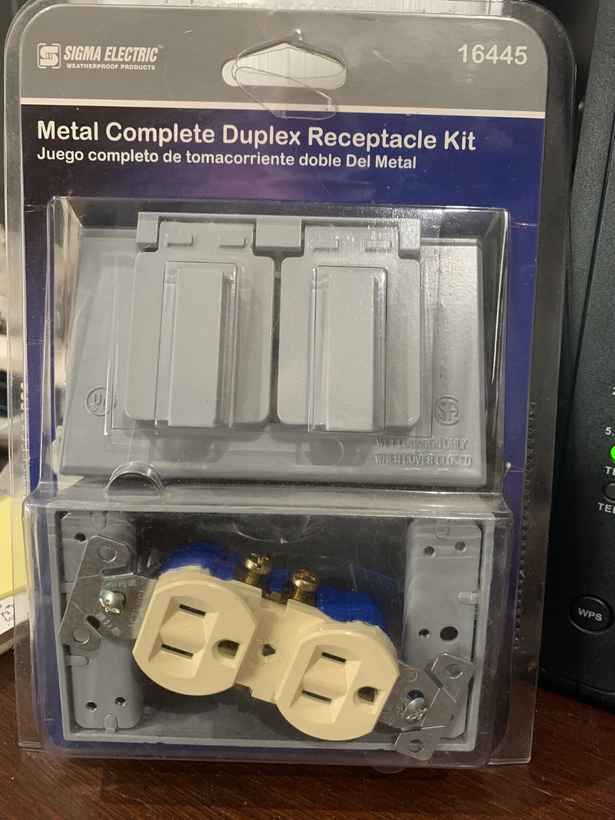 Sigma Electric # 16445 Metal Complete Duplex Receptacle Kit Sealed Item ...