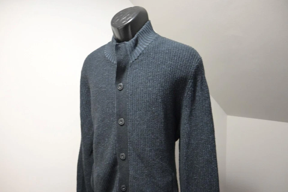 Suéter Jos A Bank Cremallera Abotonada Mezcla de Algodón Ajuste A Medida Tejido con Cable Para Hombres XL Foto 4 de 4