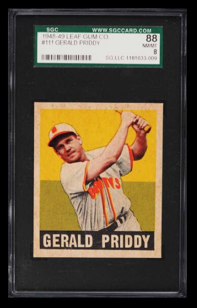 1948 Leaf Gerald Priddy #111 SGC 8 NM MT Perfectly Centered