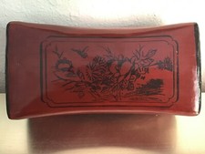 Antico cuscino letto in oppio laccato cinese XIX secolo