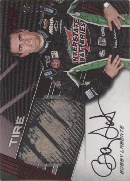 2017 Panini Torque - Jumbo Tire Signatures Bobby Labonte #JTS-BL Red ...