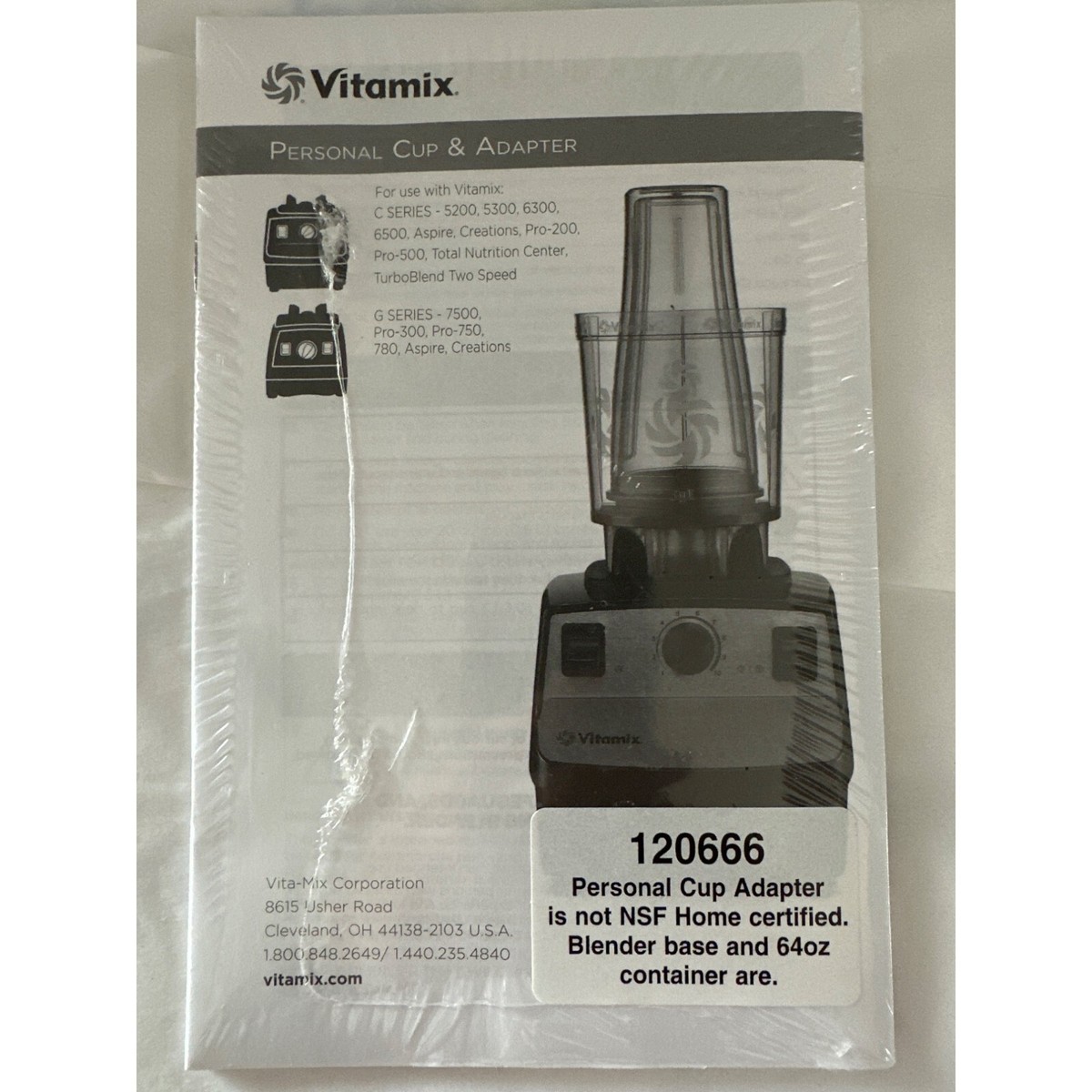 Vitamix Getting Started Guide de demarrage personal cup manual NEW