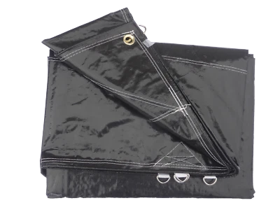 POLYTUF DeWitt Black Stallion Black Truck Tarp 6.0 oz. (Multiple Sizes)
