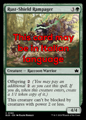 MTG ROST-SHIELD RAMPAGER FOIL EXC - FURIOSO SCUDORUGGINE 190 - BLB - MAGIC