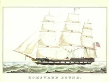 1952 Currier and Ives Lithograph - Homeward