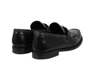Louis Vuitton Mens Major Loafers Sz US 7.5 UK 6.5 Black Leather