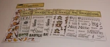Pack of 8 The Paper Studio Stickablities Scrapbooking Stickers NEW