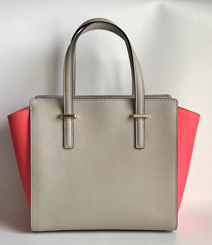 Bolso Bandolera Kate Spade Para Mujer Pequeño Hayden Rosa Beige Asa Superior Cuero  Foto 2 de 4