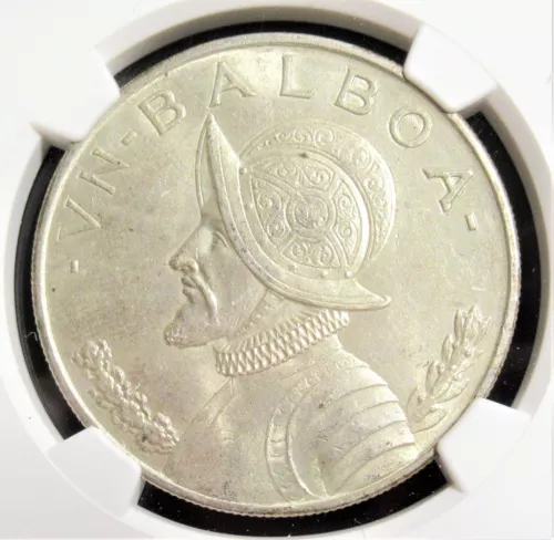 Panama: Republic Balboa 1947 MS63 NGC.
