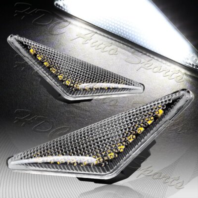 For 2000-2006 Ford Mondeo MK3 Clear Lens White LED Turn Signal Side Marker Light