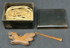 Jan Barboglio Hand Forged Iron Blessing Box with Angel Wings & Nail