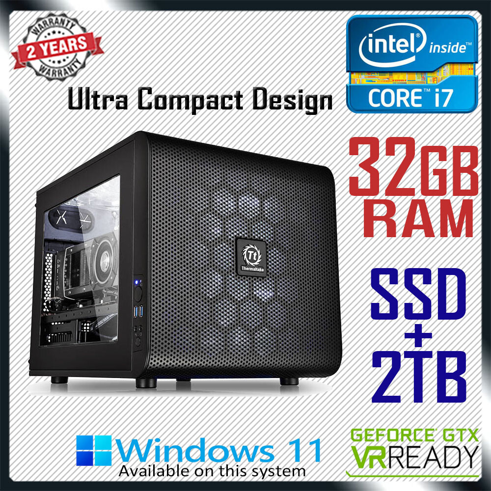 Intel Core i7 Quad Gaming PC Computer RTX 3070 32GB RAM SSD+HDD