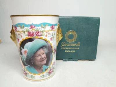 Caverswall QUEEN MOTHER 100th BIRTHDAY Ltd Ed Lionhead Beaker Lion head + BOX - Image 1 of 4