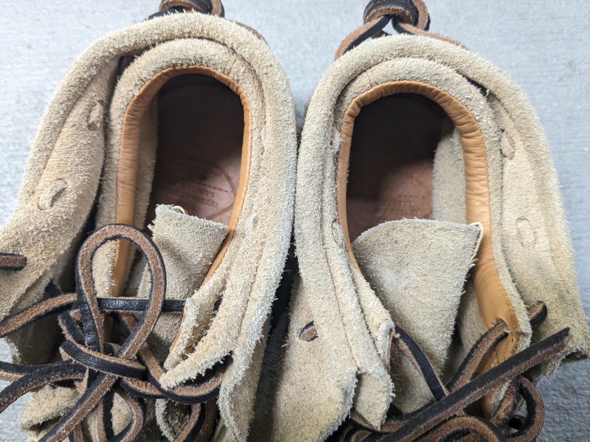 Visvim FBT Lhamo Folk Sand Suede Men 9.5 Leather Sneakers
