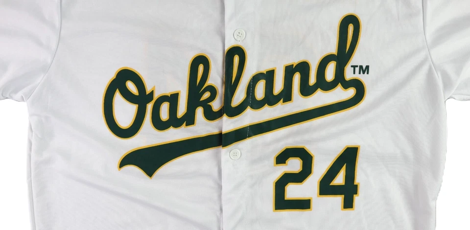 Camiseta deportiva blanca Match Up US para hombre XL Oakland A's Athletics Rickey Henderson #24 Foto 2 de 4