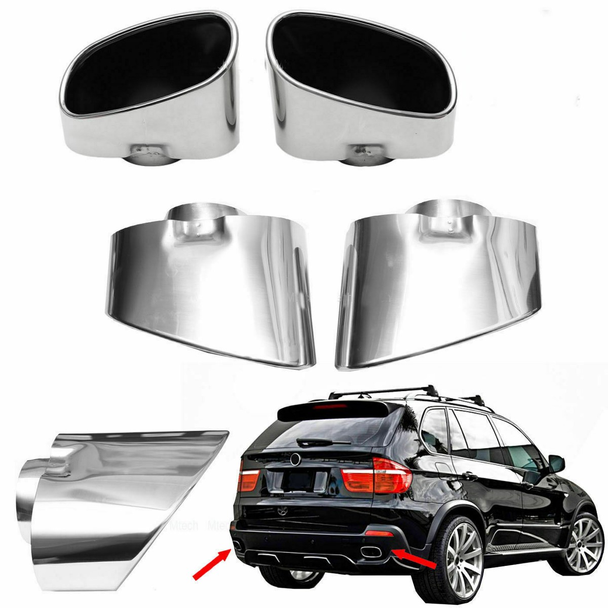 BMW X5 F15 M-Sport Stainless Steel Exhaust Tips 2014-2017 – Vehicle