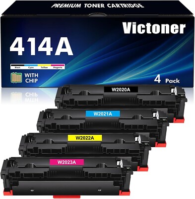 414A 414X Toner Cartridge 4Pck W/ Chip M479fdw Rpl for HP 414/A W2020A HP C