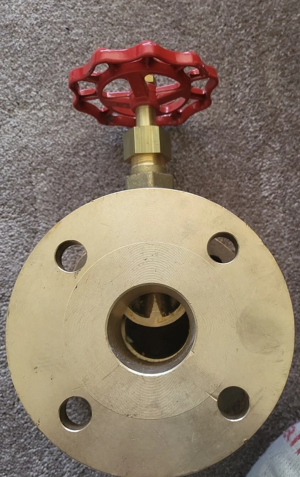 Nuevo- Válvula de compuerta ECON® Fig. 275/CC491k/Disco de bronce/PN16/DN50/2" brida de latón Foto 4 de 4