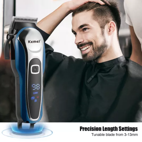 Updated Professional Hair Clippers Trimmer Kit Men Cutting Machine Barber Salon - Picture 8 of 13