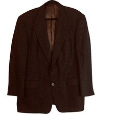 Vintage Hart Shaffner Marx Men's Gray Wool Blend Blazer Size 44R USA Union Tag