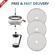 3 Pack 2.75in Stainless Steel Cafetiere Filters  Mesh Replacement  12 OZ/ 350 ml
